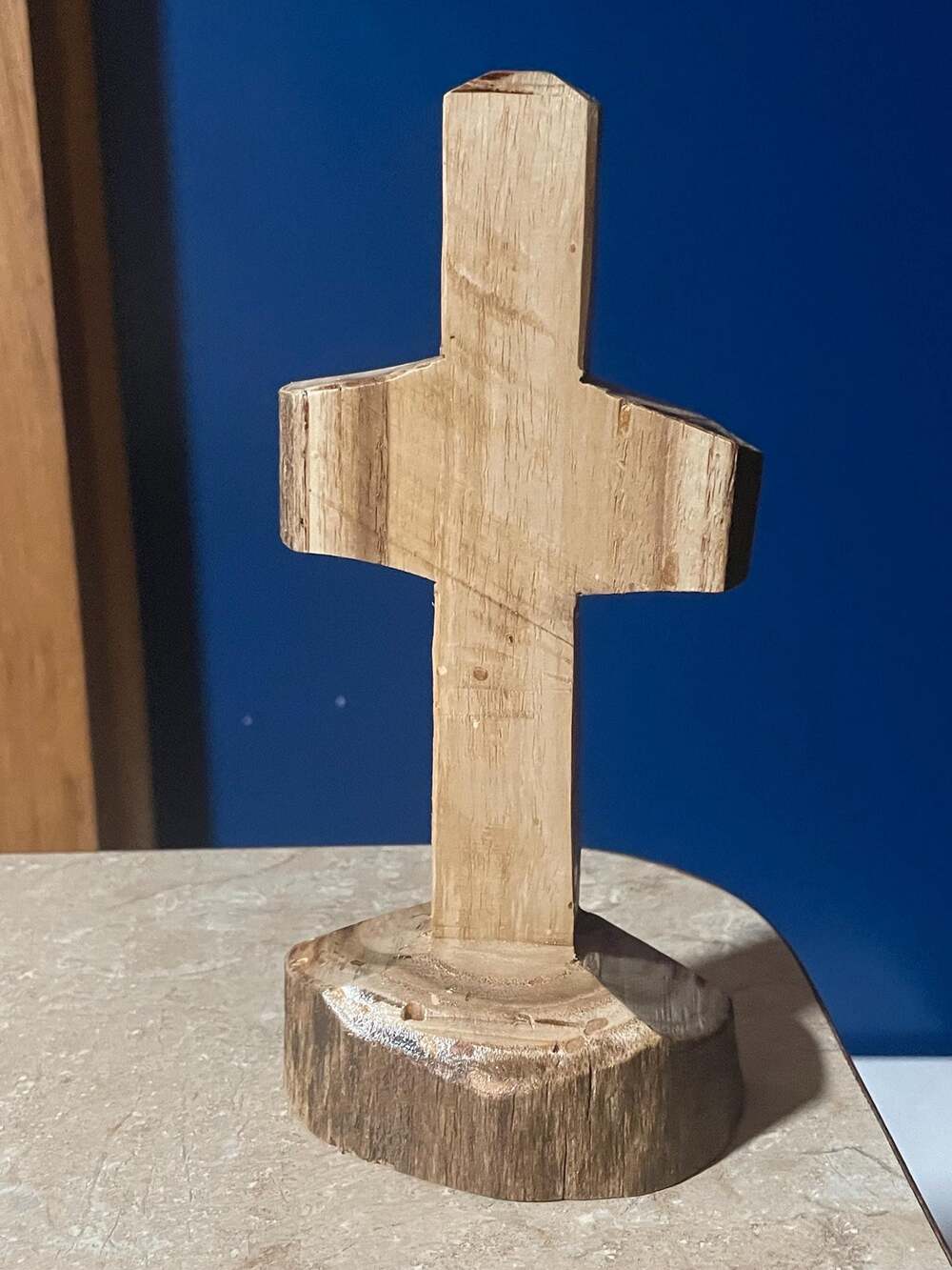 Rustic Handcrafted Rugged Cross Wood Display Christian Handmade Cottagecore